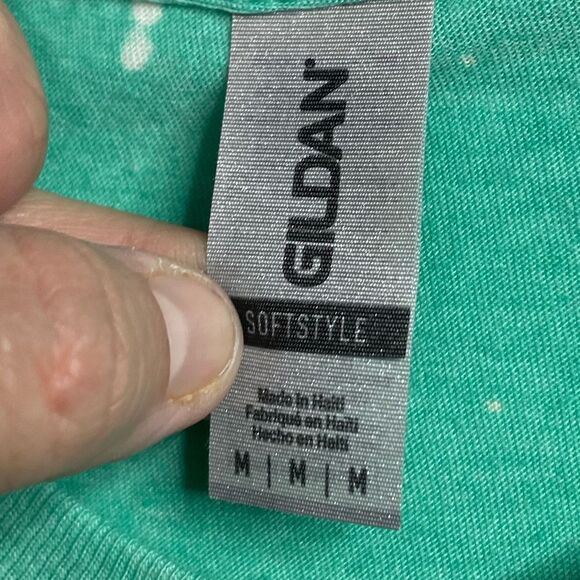 5 for $25🔥Gildan #SoftballMom Teal Acid Short Sleeve T-shirt Medium - Picture 3 of 5